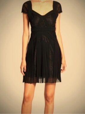 BCBG Maxazria Dress Size 6 black lace cocktail